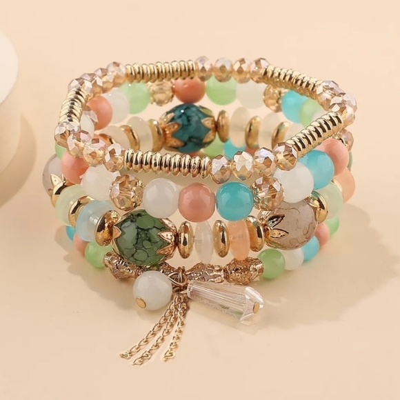 Fashion Jewelry Jewelry Back In Stock Pastel Layered Bracelets